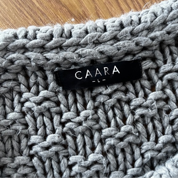CAARA Oliver Chunky Knit Sleeveless Sweater Gray - Size L - Picture 10 of 11